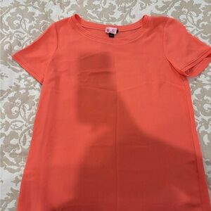 Ann Taylor Vibrant Orange Short Sleeve Top